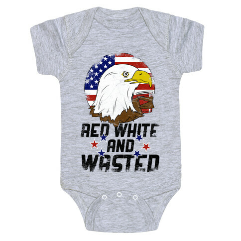 Red, White And Wasted Baby One-Piece