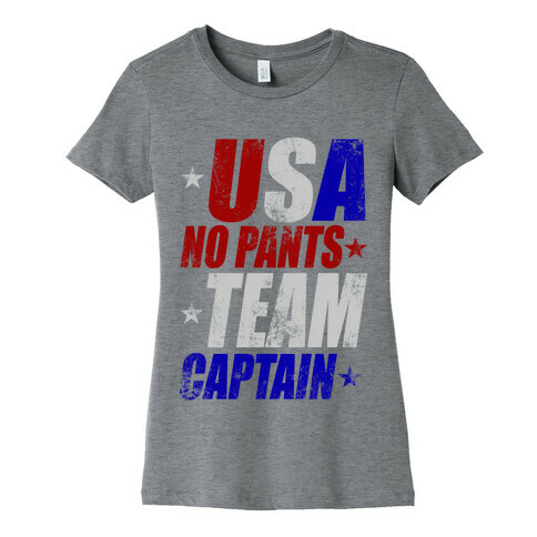 USA No Pants Team Captain Womens T-Shirt