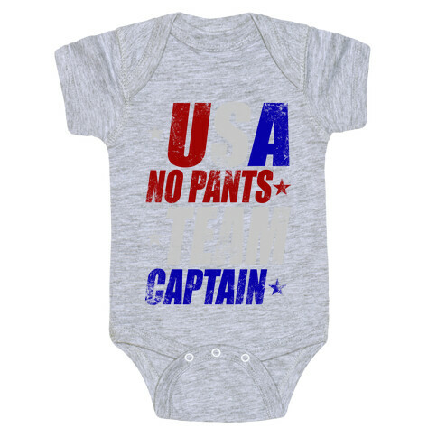 USA No Pants Team Captain Baby One-Piece