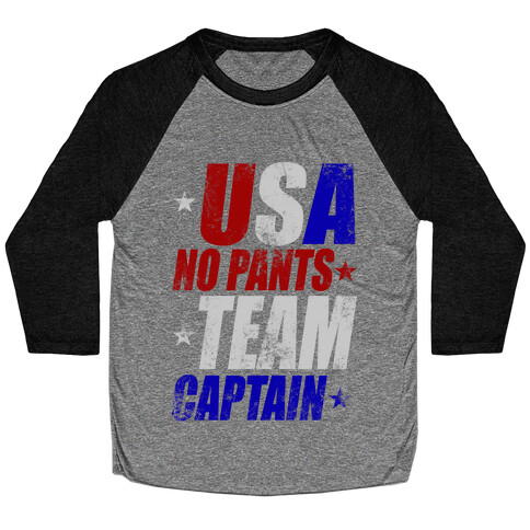 USA No Pants Team Captain Baseball Tee