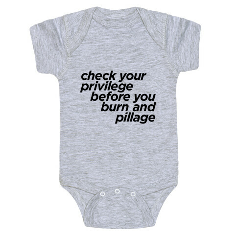 Check Your Privilege Baby One-Piece