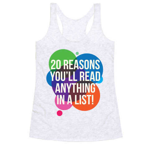 20 Reasons Racerback Tank Top