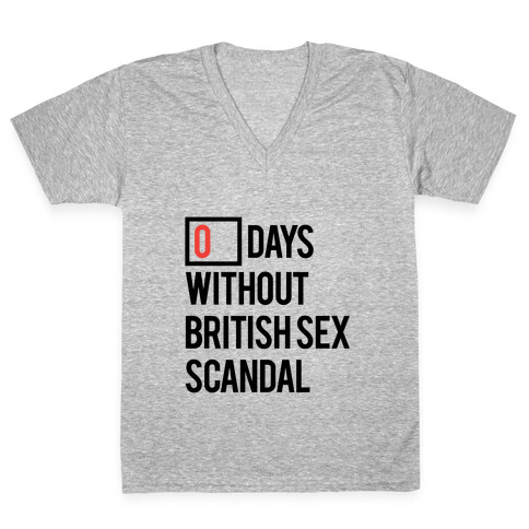 British Sex Scandal V-Neck Tee Shirt