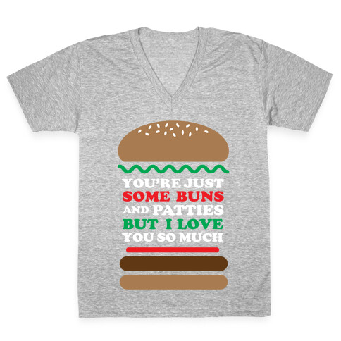 Burger Love V-Neck Tee Shirt