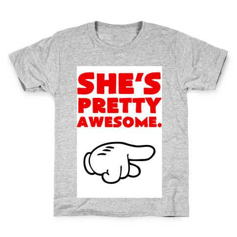 She's Awesome (Right) Kids T-Shirt