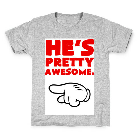 He's Awesome (Left) Kids T-Shirt