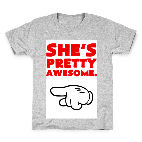 She's Awesome (Left) Kids T-Shirt