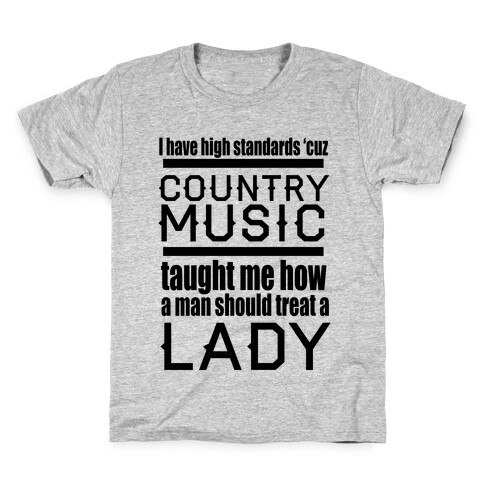 Country Music Taught Me Kids T-Shirt
