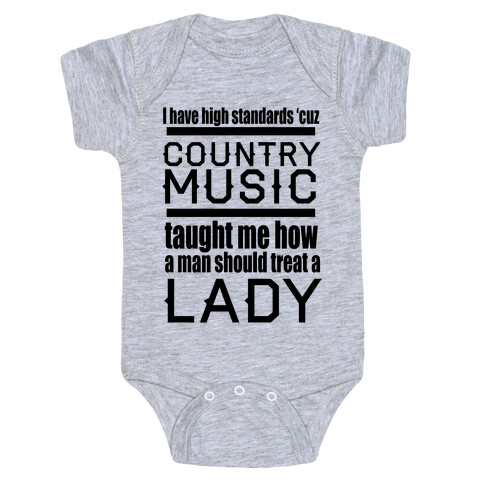 Country Music Taught Me Baby One-Piece