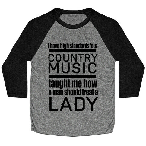 Country Music Taught Me Baseball Tee