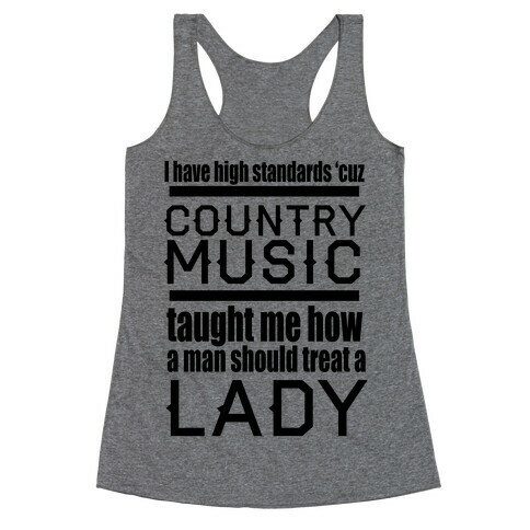 Country Music Taught Me Racerback Tank Top