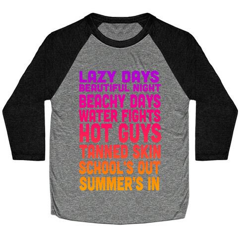 School's Out Summer's In Baseball Tee