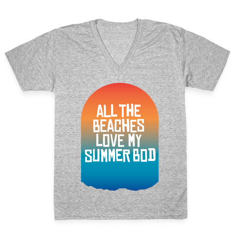 All the Beaches V-Neck Tee Shirt