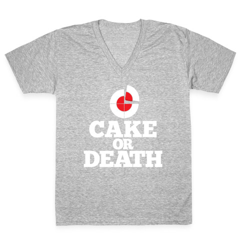 Cake Or Death? V-Neck Tee Shirt