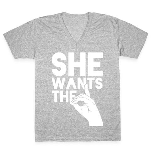 She Wants the D V-Neck Tee Shirt