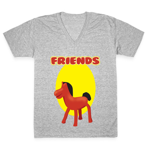 Clay Friends (right) V-Neck Tee Shirt