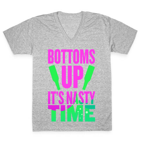 Bottoms Up! V-Neck Tee Shirt