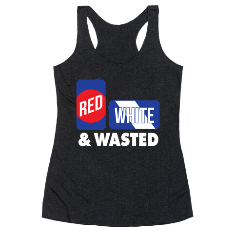 Red, White & Wasted Racerback Tank Top