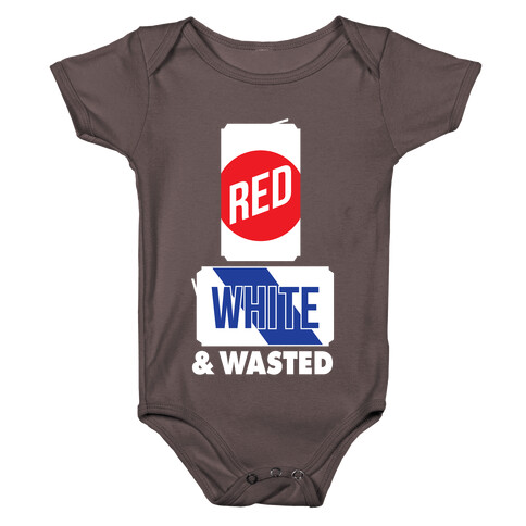 Red, White & Wasted (Tall) Baby One-Piece