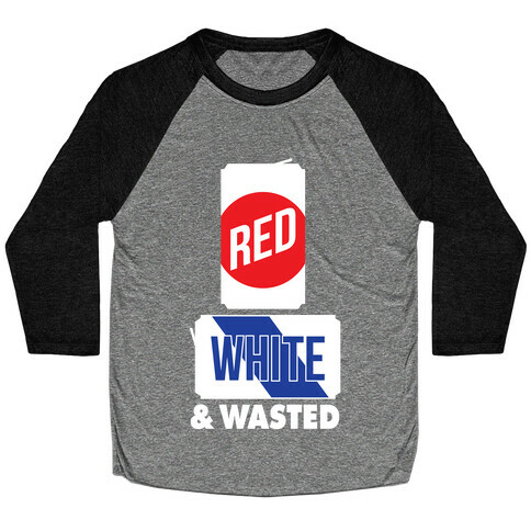 Red, White & Wasted (Tall) Baseball Tee