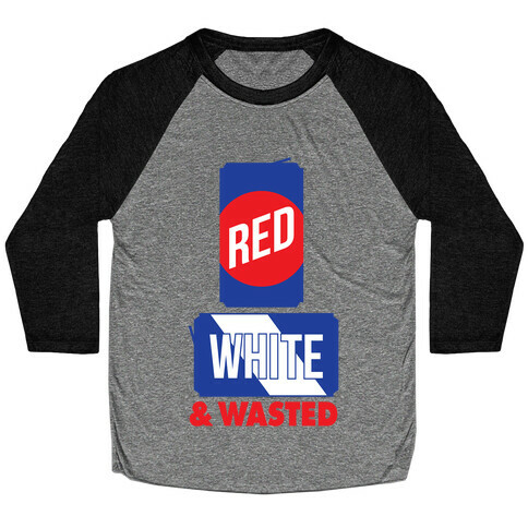 Red, White & Wasted (Tall) Baseball Tee
