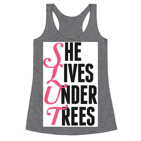 She Lives Under Trees Racerback Tank Top