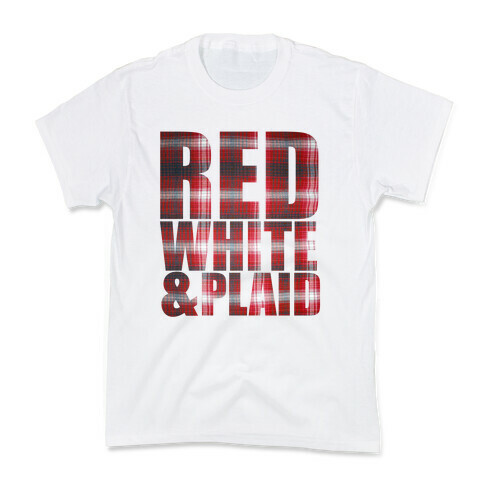 Red White and Plaid Kids T-Shirt