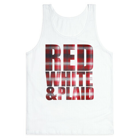 Red White and Plaid Tank Top
