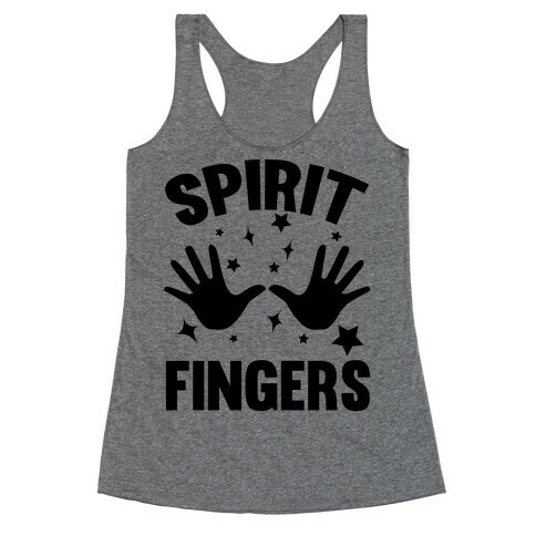 Spirit Fingers (Black) Racerback Tank Top