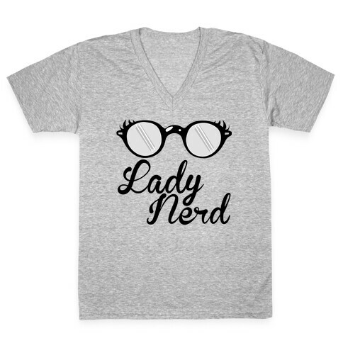 Lady Nerd V-Neck Tee Shirt