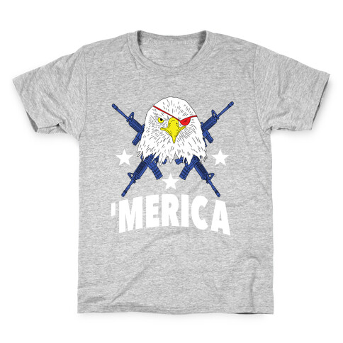 Bald Eagle Bearing Arms Kids T-Shirt