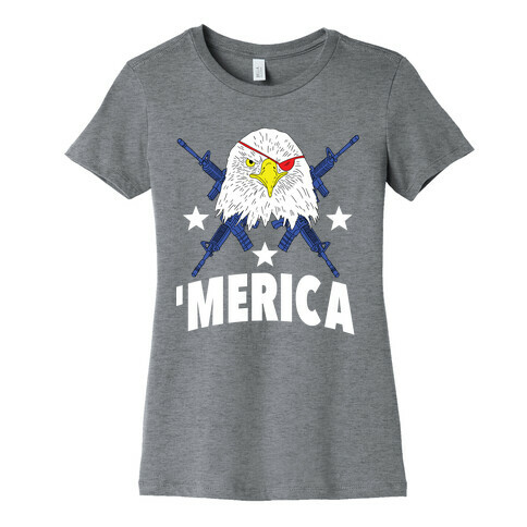 Bald Eagle Bearing Arms Womens T-Shirt