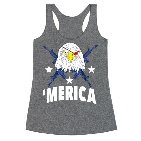 Bald Eagle Bearing Arms Racerback Tank Top