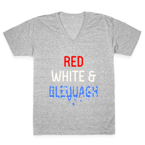 Red White & Bleuuagh V-Neck Tee Shirt