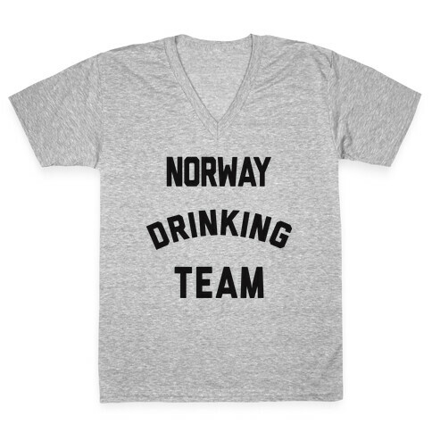 Norway Drinking Team V-Neck Tee Shirt