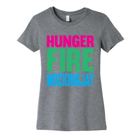 Hunger Fire Mockingjay Womens T-Shirt