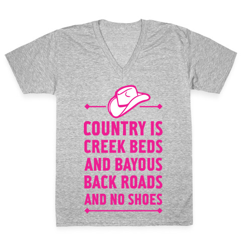 Country Is V-Neck Tee Shirt