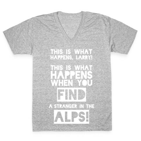 A Stranger In The Alps V-Neck Tee Shirt