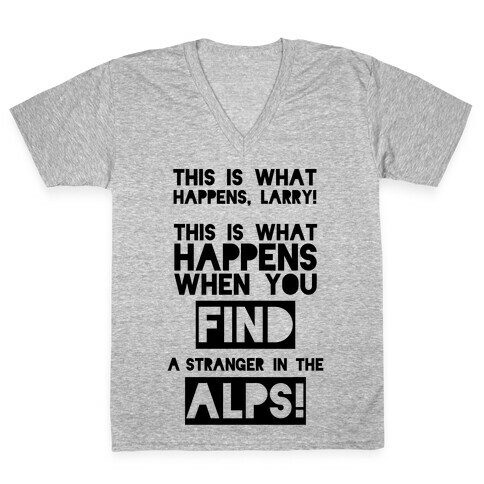 A Stranger In The Alps V-Neck Tee Shirt