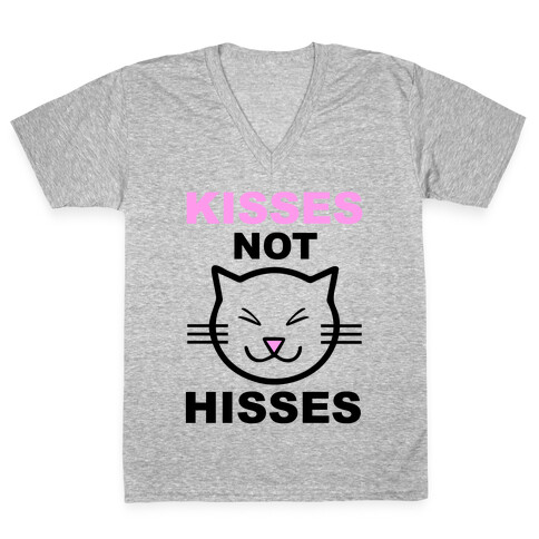 Kisses Not Hisses V-Neck Tee Shirt