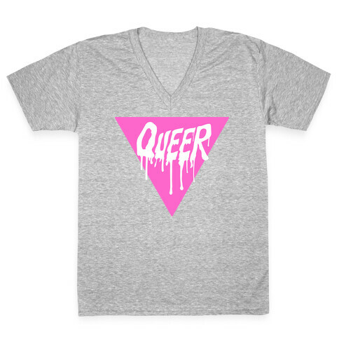 Queer Pride V-Neck Tee Shirt