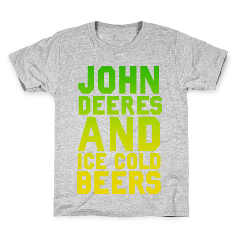 John Deeres and Ice Cold Beers Kids T-Shirt