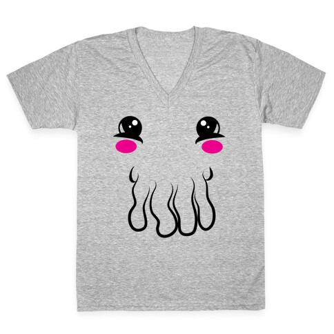 Cthulhu Face V-Neck Tee Shirt