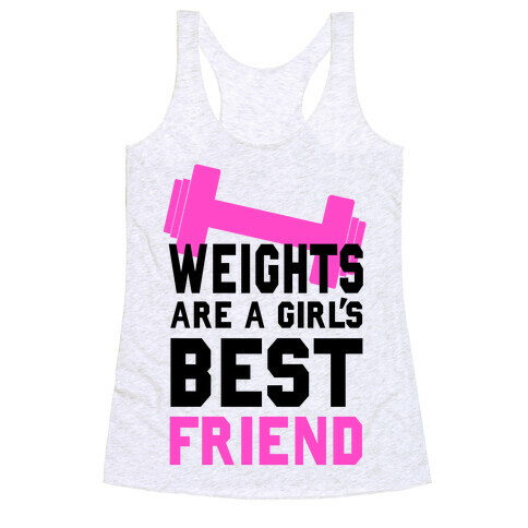 Weights are a Girls Best Friend Racerback Tank Top