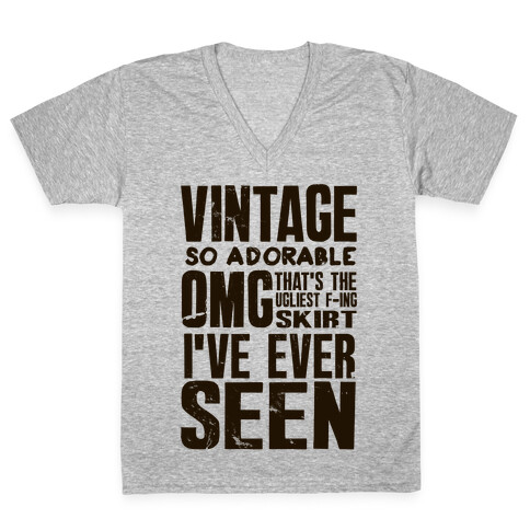 Vintage So Adorable V-Neck Tee Shirt