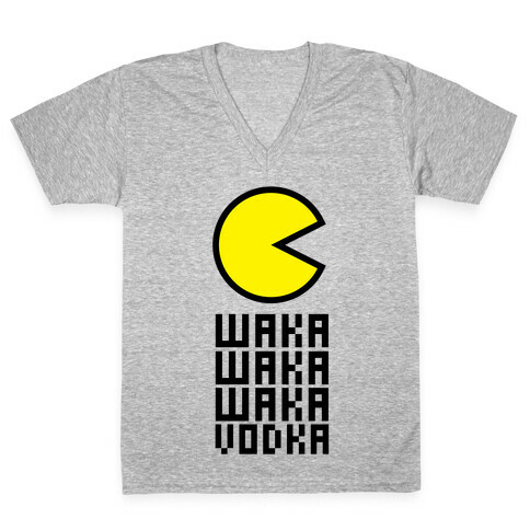 Vodka for Pacman V-Neck Tee Shirt