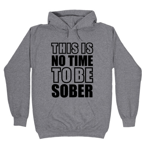 This is No Time To Be Sober Hooded Sweatshirt