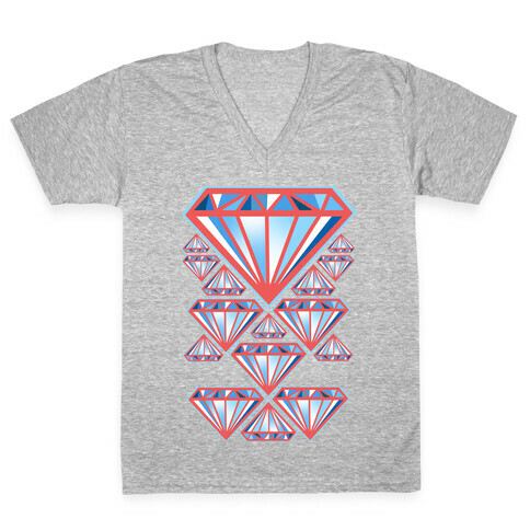 American Diamonds V-Neck Tee Shirt