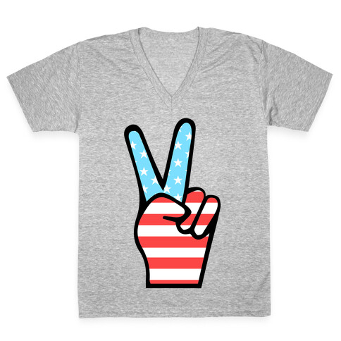 Peace Man V-Neck Tee Shirt