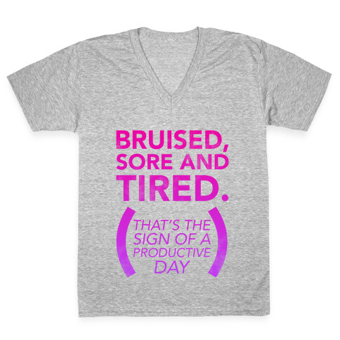 Bruised, Sore, and Tired V-Neck Tee Shirt